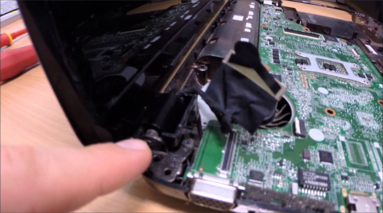 Laptop hinge and structural repair
